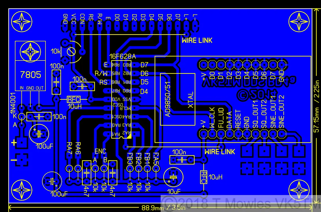 A more compact DDS controller pcb